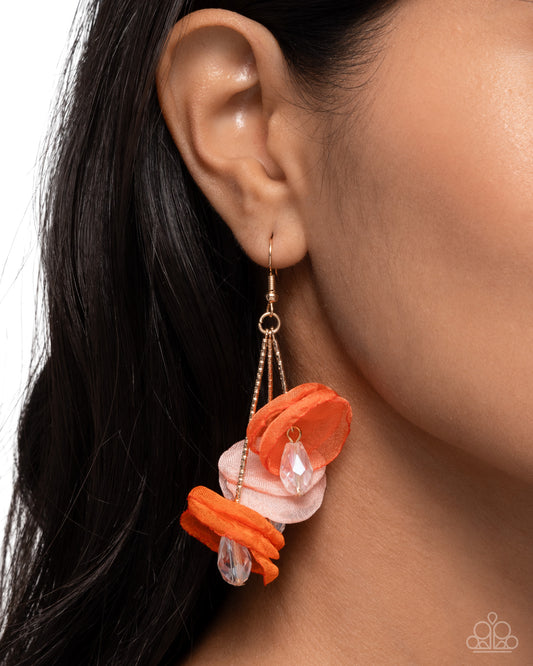 Wonderland Welcome Orange Floral Earrings