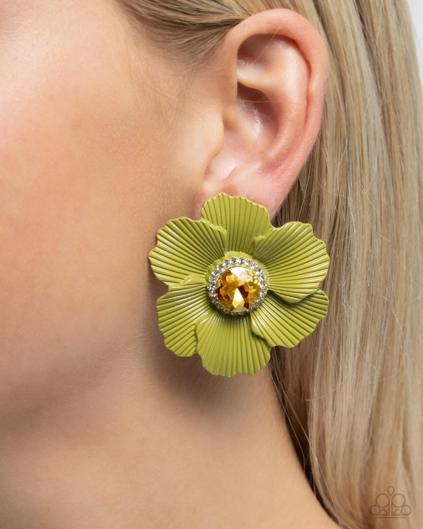 Organic Growth Green Floral Earrings