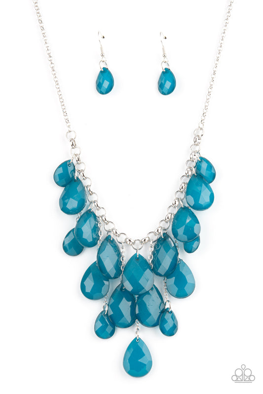 Front Row Flamboyance Blue Necklace