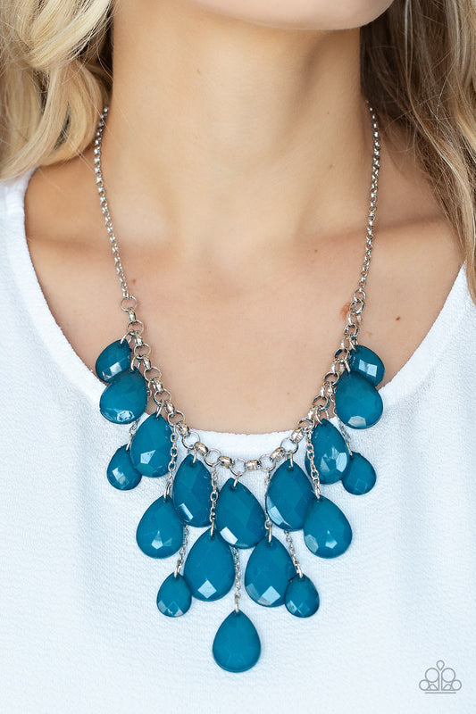 Front Row Flamboyance Blue Necklace