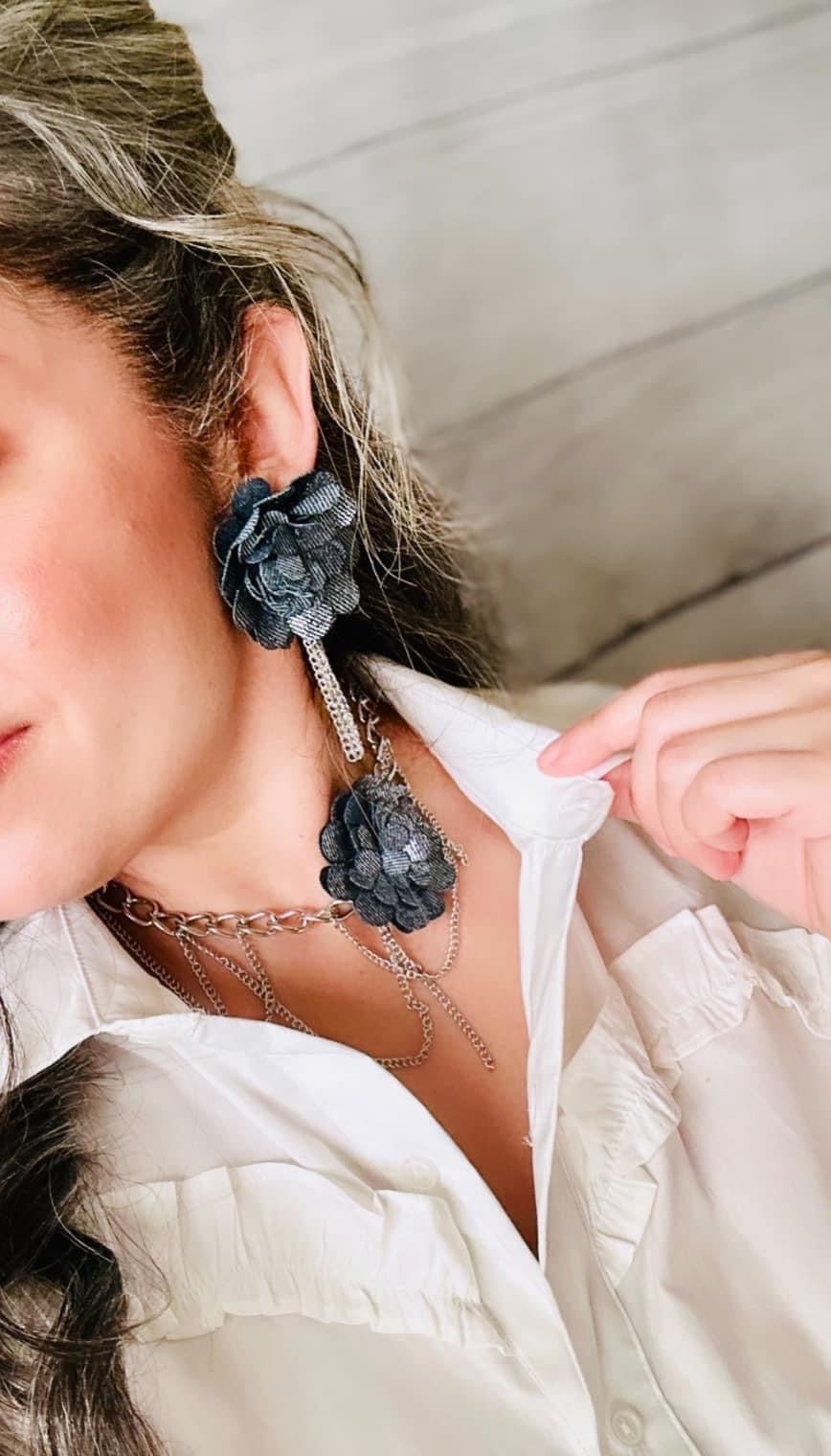 Dauntless Denim Blue Earrings