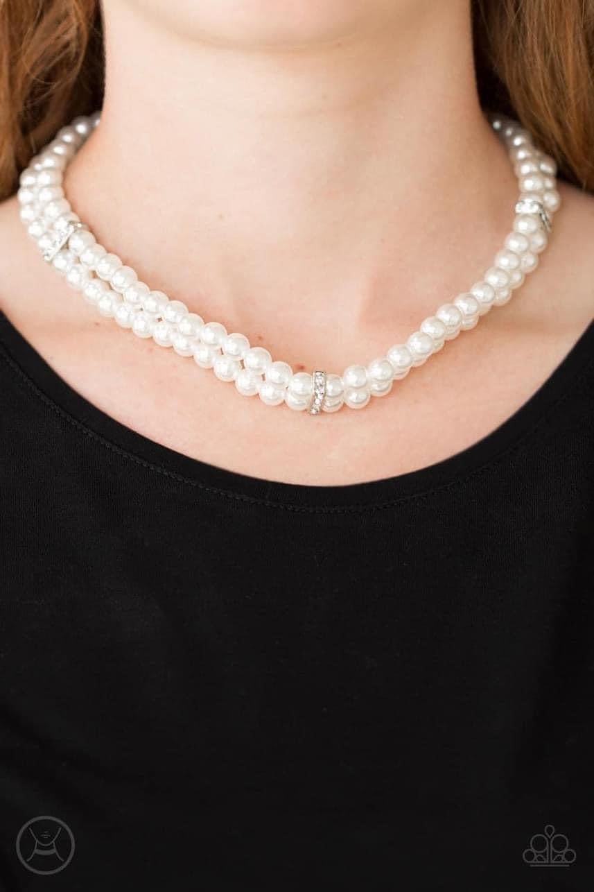 Put On Your Party Dress White Pearl Necklace