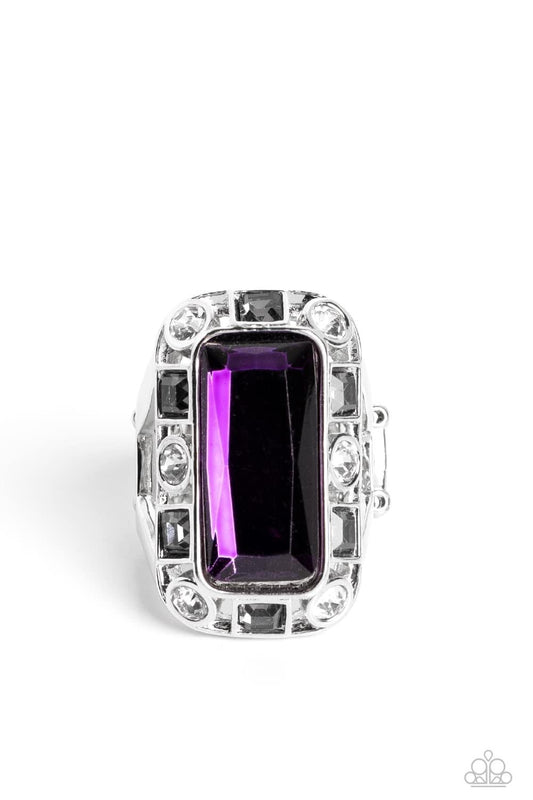 Radiant Rhinestones Purple Ring