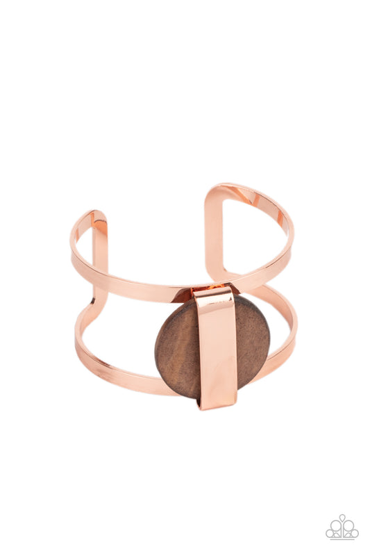 Organic Fusion Copper Wood Cuff Bracelet