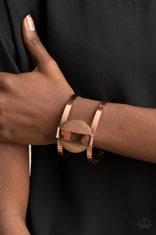 Organic Fusion Copper Wood Cuff Bracelet