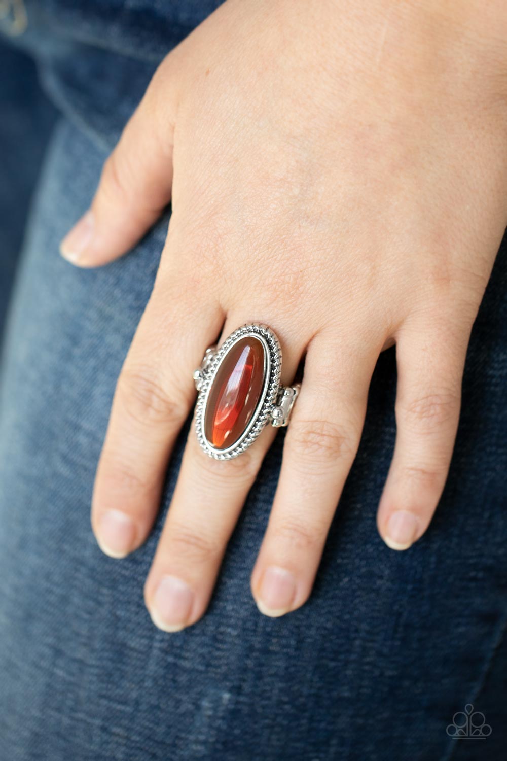 Oval Oasis Brown Ring