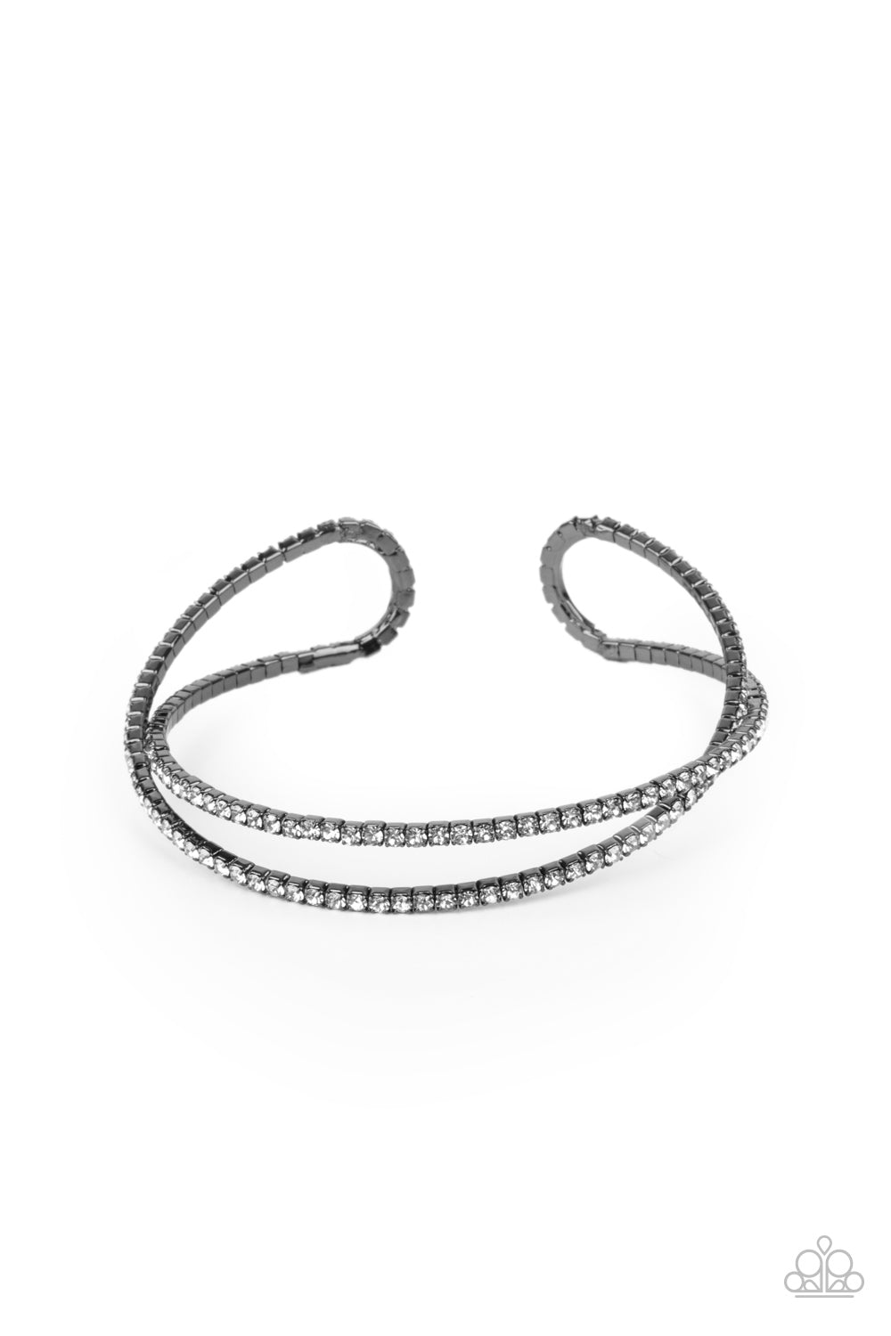 Plus One Status Gunmetal Cuff Bracelet