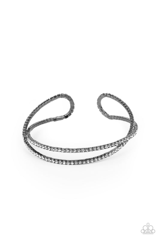 Plus One Status Gunmetal Cuff Bracelet