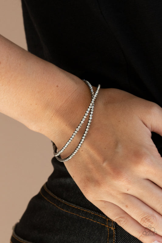 Plus One Status Gunmetal Cuff Bracelet