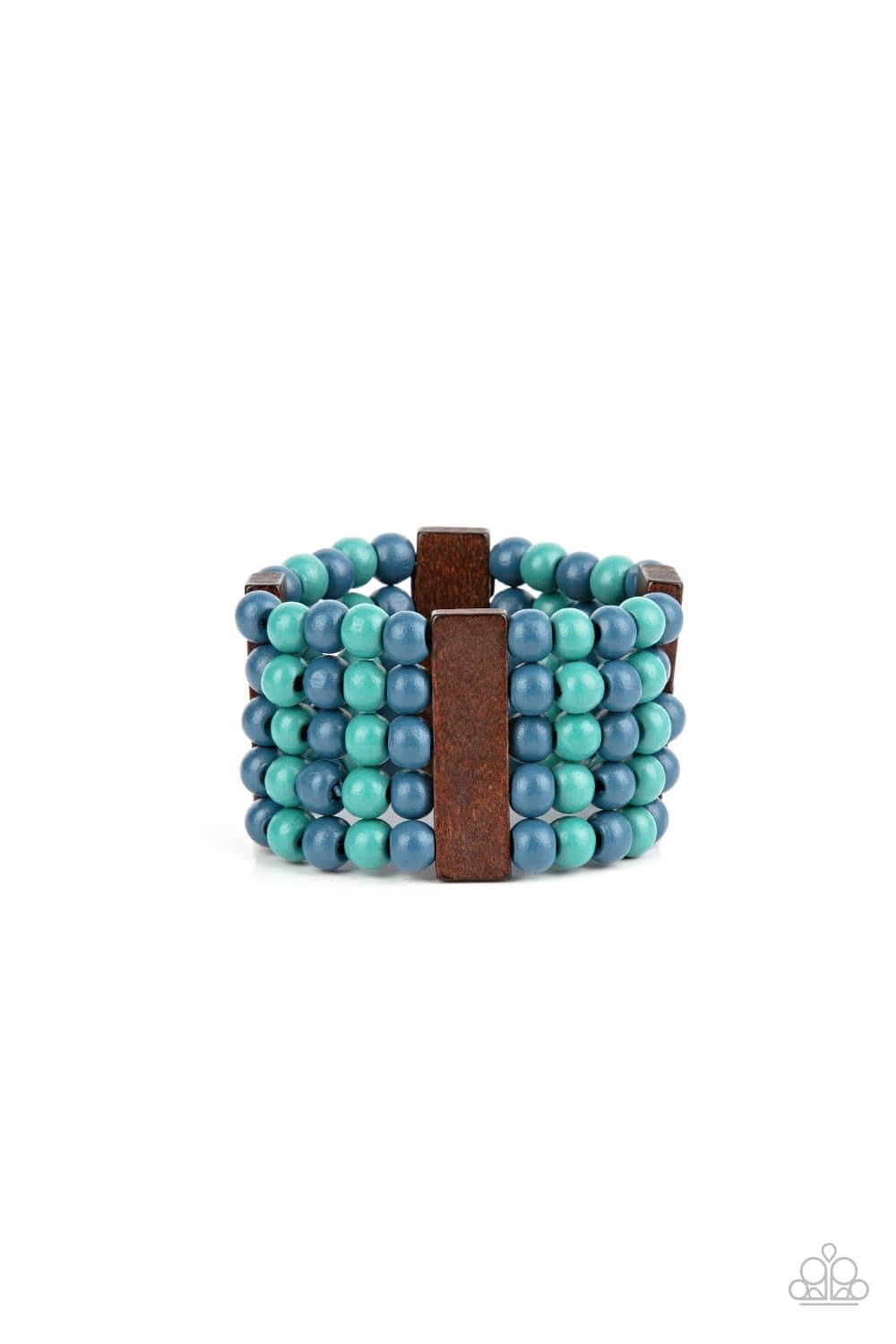 Island Soul Blue Wood Bracelet