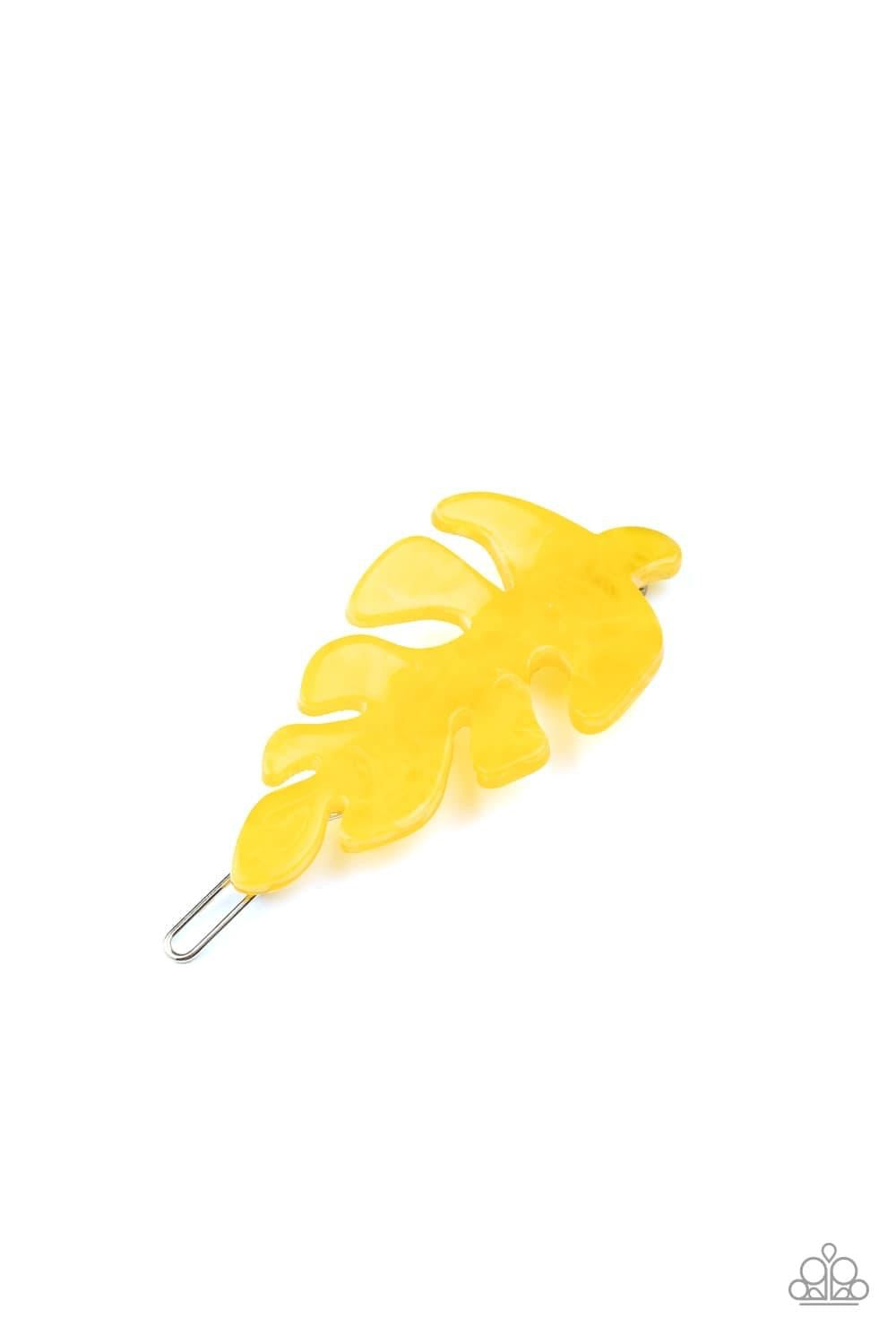 Leaf Your Mark Yellow Hair Clip