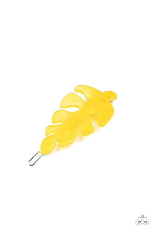 Leaf Your Mark Yellow Hair Clip