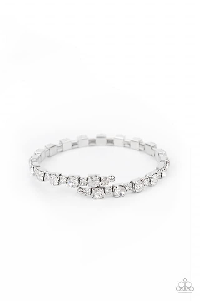 Photo Op Silver Rhinestone Infinity Bracelet