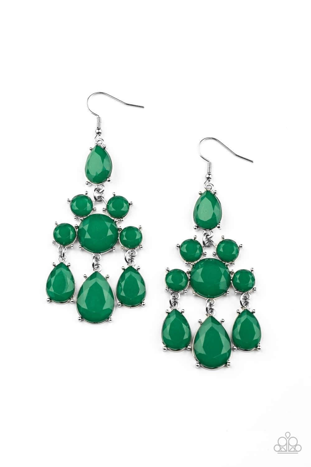 Afterglow Glamour Green Earrings