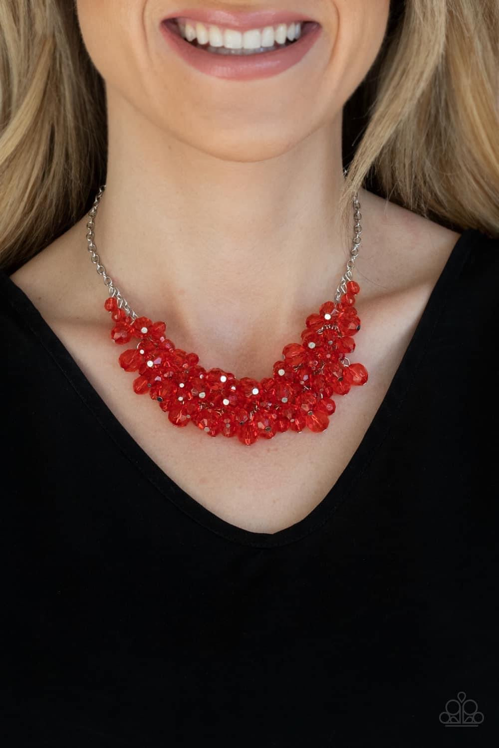 Let the Festivities Begin Red Necklace