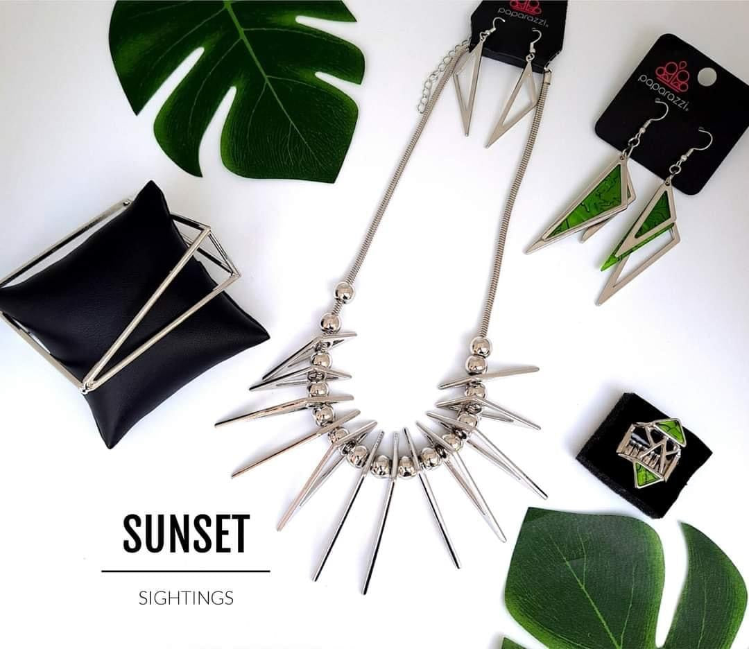 Sunset Sightings Silver Green Fashion Fix Set