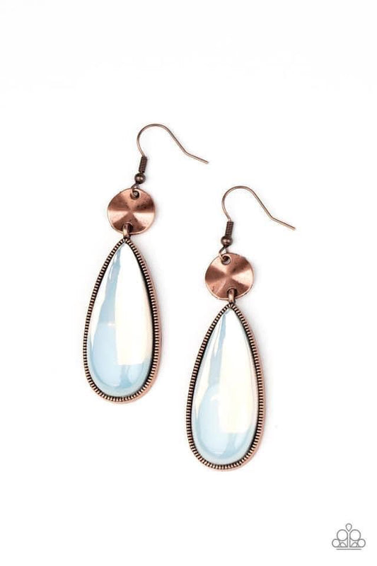 Jaw Dropping Drama Copper Opal Earrings