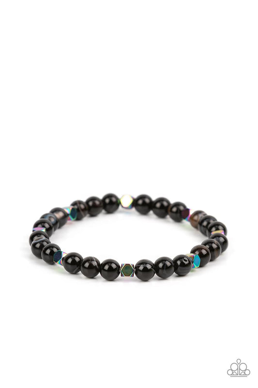 Interstellar Solitude Black Oil Spill Unisex Bracelet