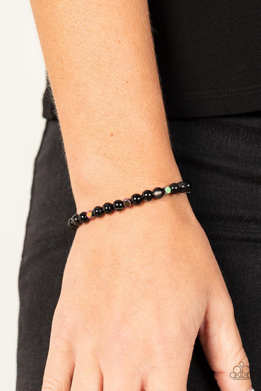 Interstellar Solitude Black Oil Spill Unisex Bracelet