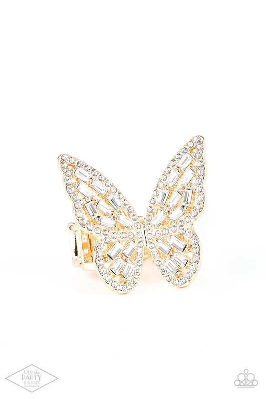 Flauntable Flutter Gold Butterfly Ring