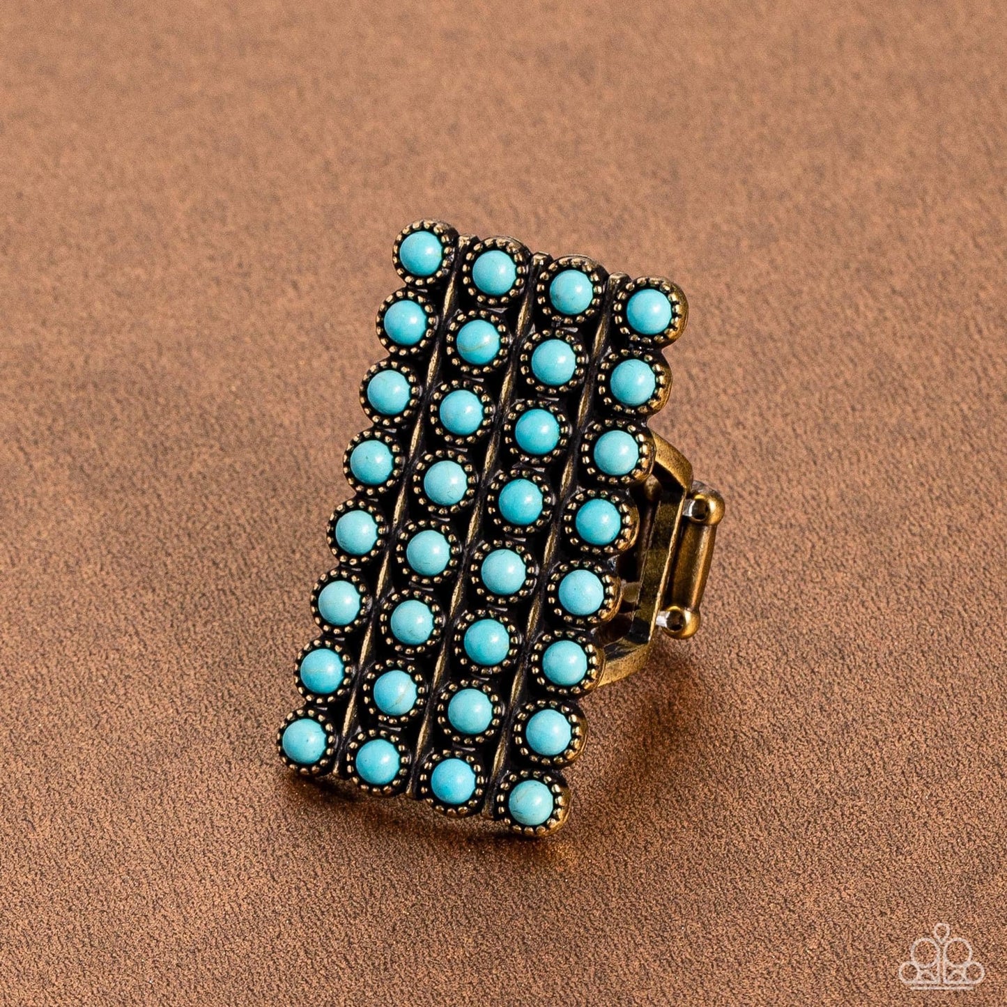 Pack Your SADDLEBAGS Brass Turquoise Ring