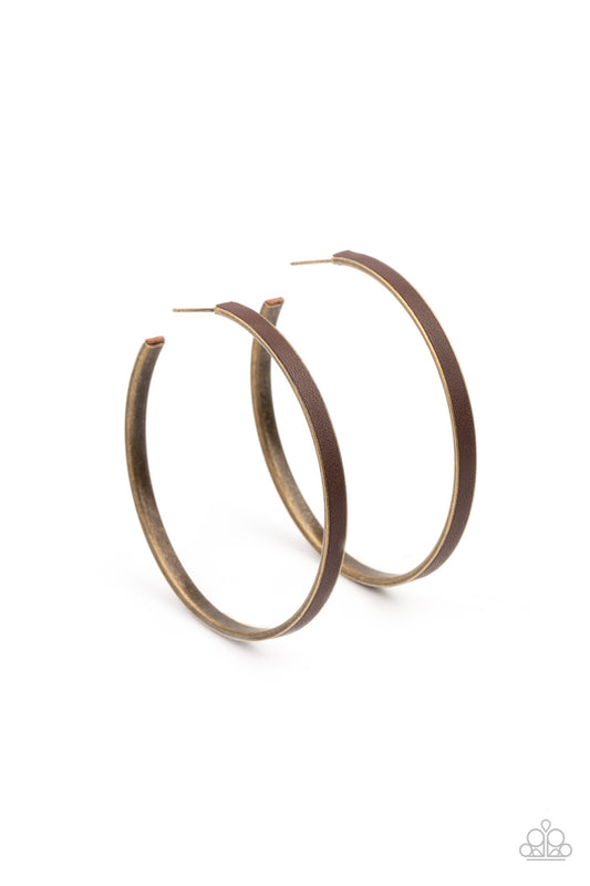 Fearless Flavor Brass Brown Hoops