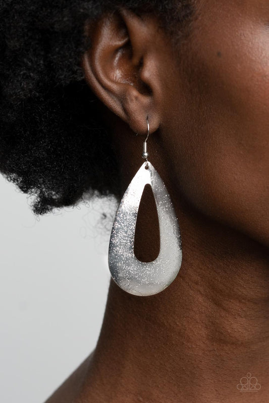 Hand It OVAL! Silver Earrings