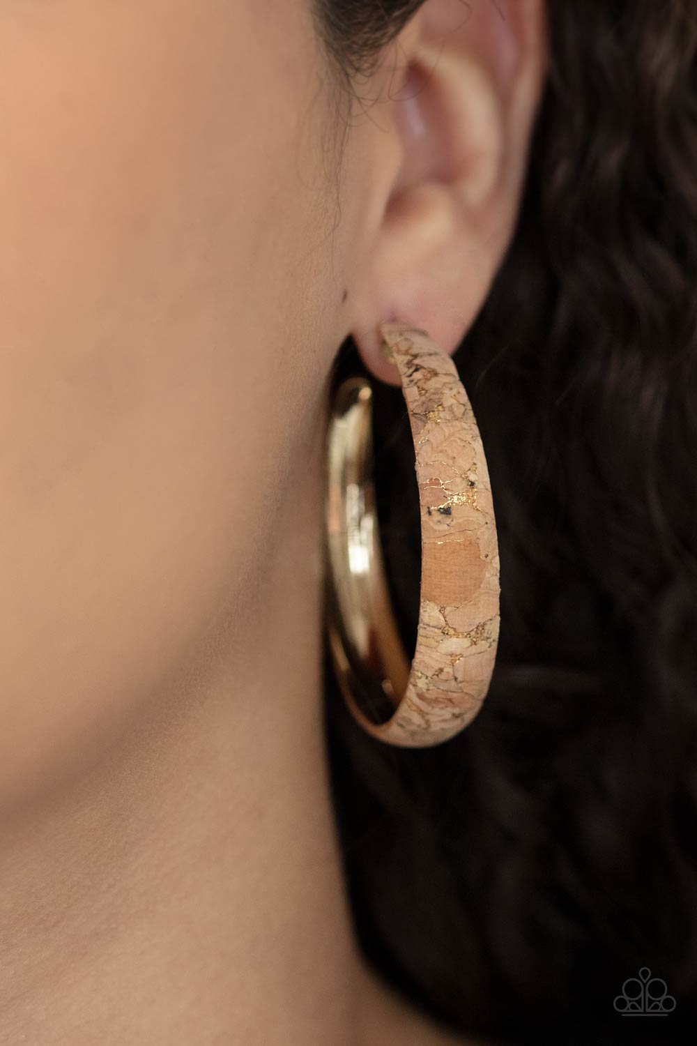 A CORK In The Road Gold Hoops