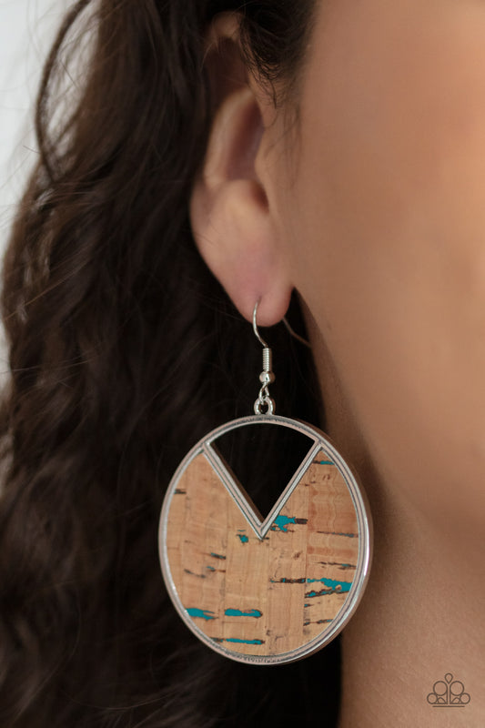 Nod to Nature Blue Cork Earrings