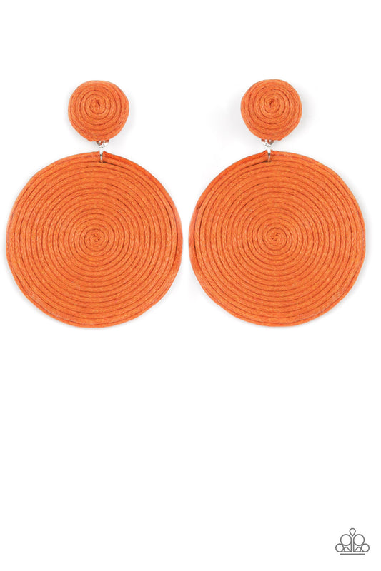 Circulate The Room Orange Earrings