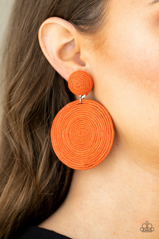 Circulate The Room Orange Earrings