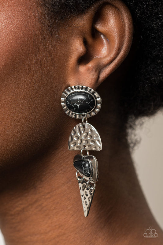 Earthy Extravagance Black Earrings