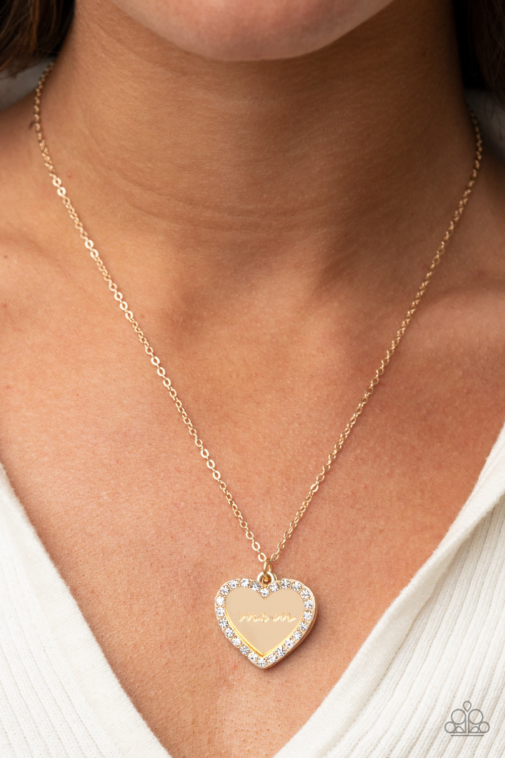 The Real Boss Gold Mom Heart Necklace