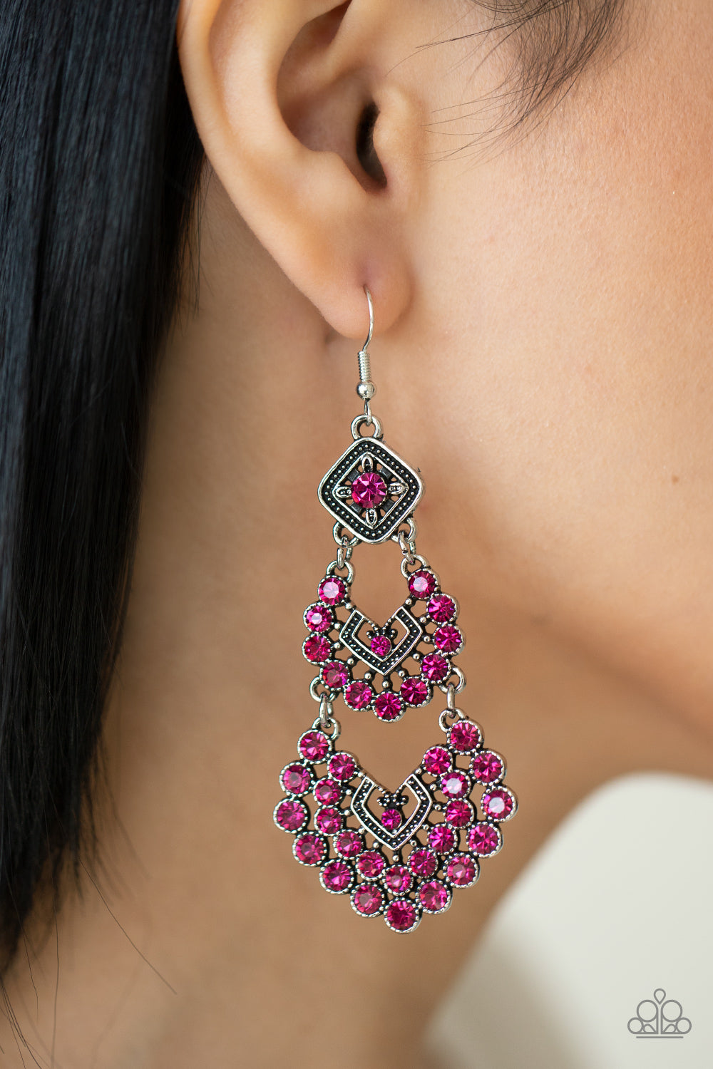 All For The GLAM Pink Earrings