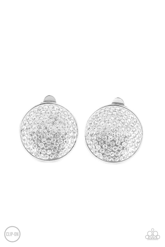 Drama on Demand Silver Bling Clip On Earrings