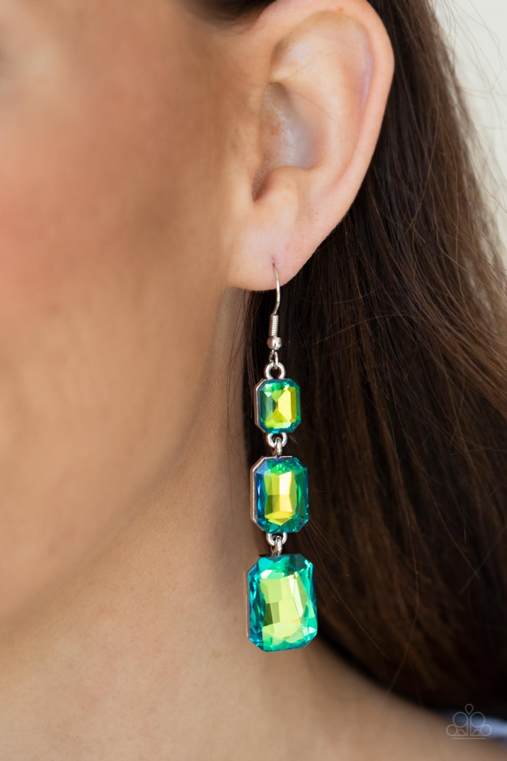 Cosmic Red Carpet Green Multi Earrings