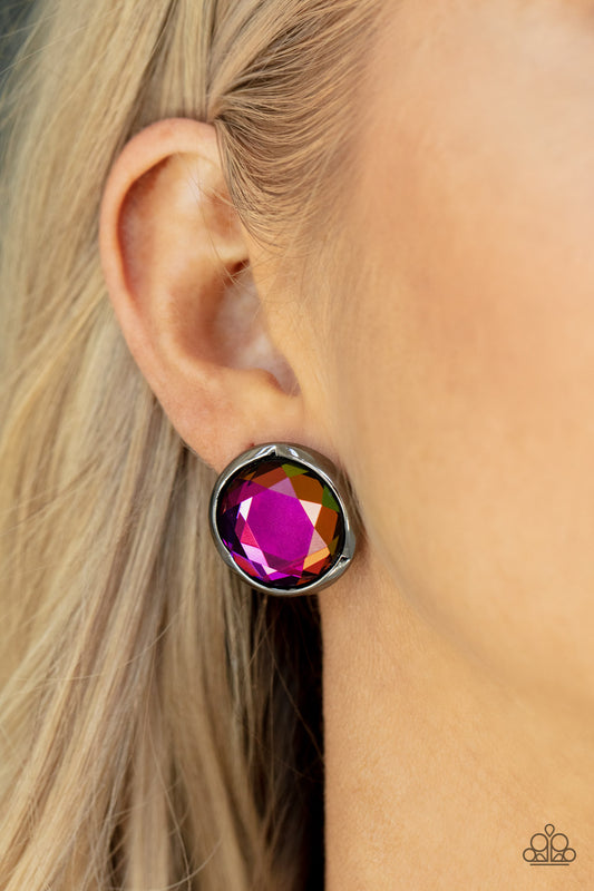 Double Take Twinkle Multi Oil Spill Post Earrings