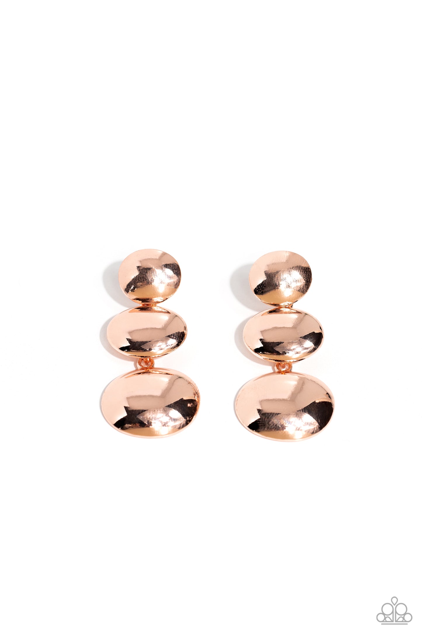 Futuristic Fantasy Rose Gold Earrings