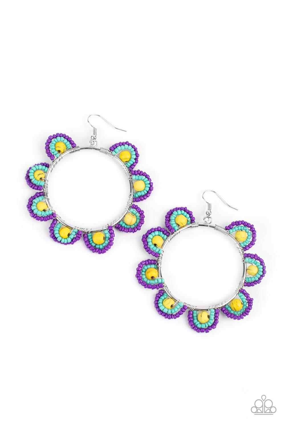 Groovy Gardens Yellow Seedbead Earrings