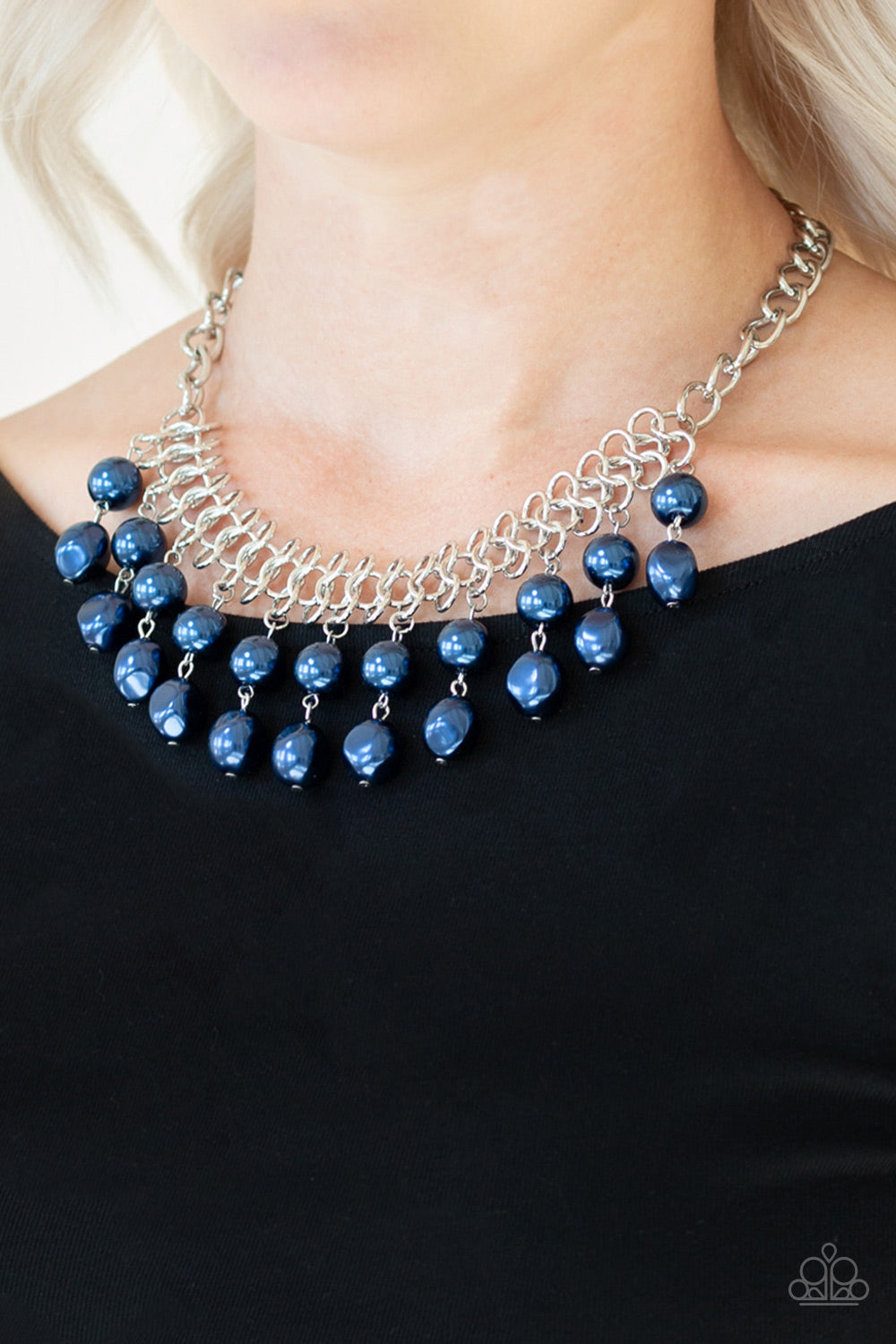 5th Avenue Fleek Blue Pearl Necklace