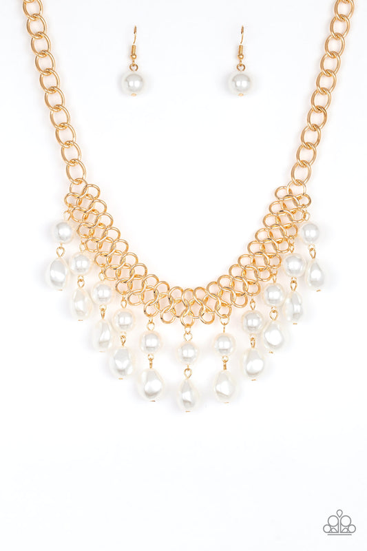 5th Avenue Fleek Gold Pearl Necklace