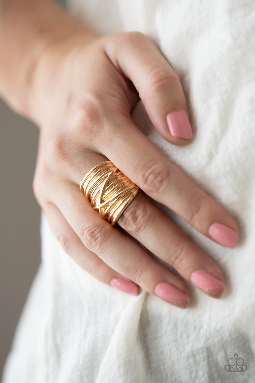 Urban Overlap Gold Ring