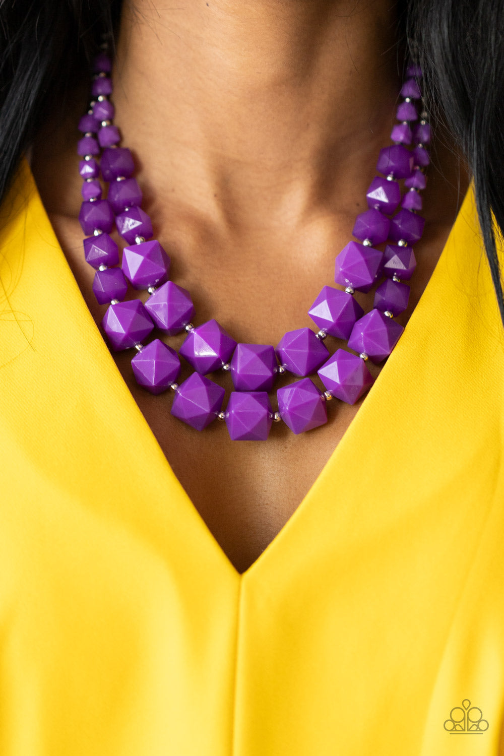 Summer Excursion Purple Necklace Set