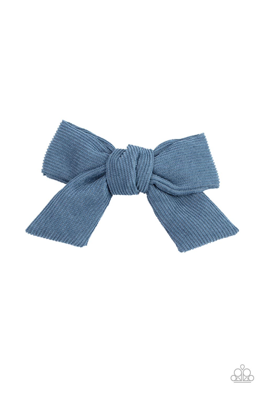 Corduroy Cowgirl Blue Hair Bow