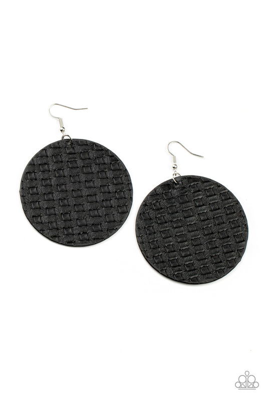 WEAVE Me Out Of It Black Earrings