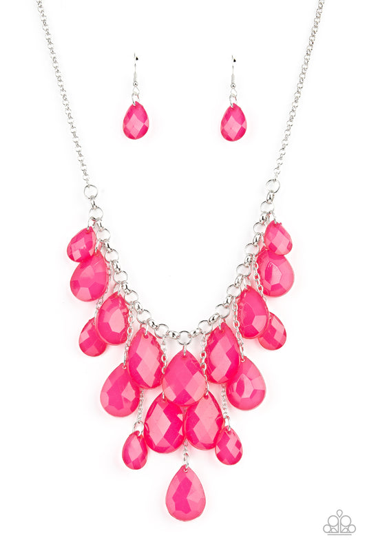 Front Row Flamboyance Pink Necklace