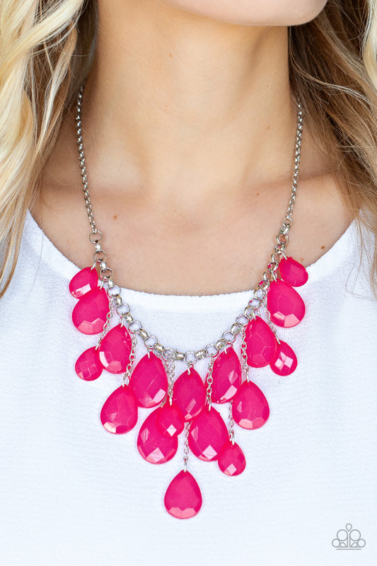 Front Row Flamboyance Pink Necklace