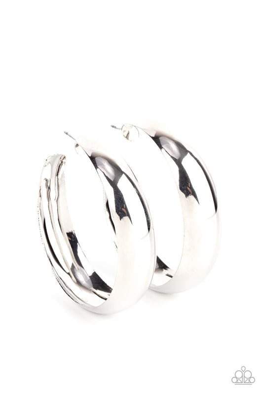 Flat Out Flawless Silver Hoops