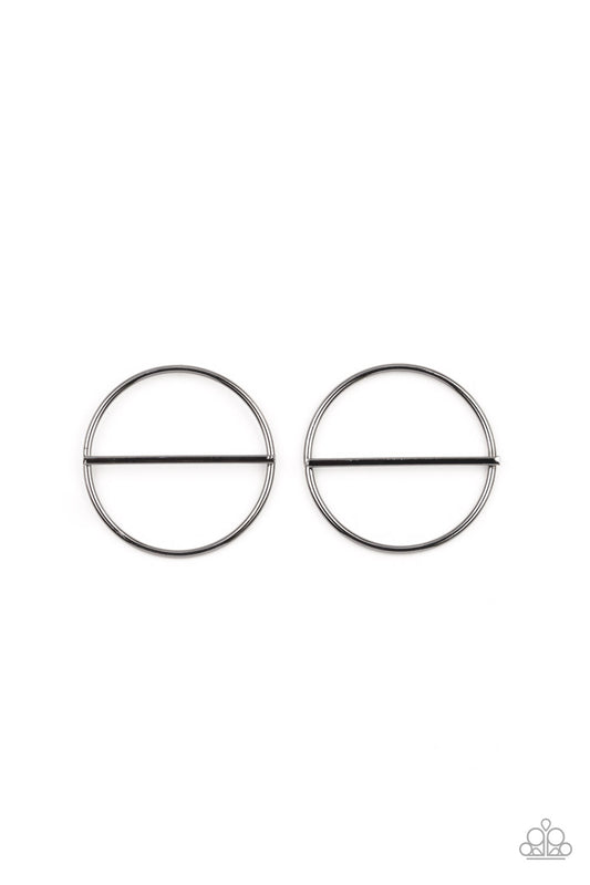 Dynamic Diameter Gunmetal Earrings