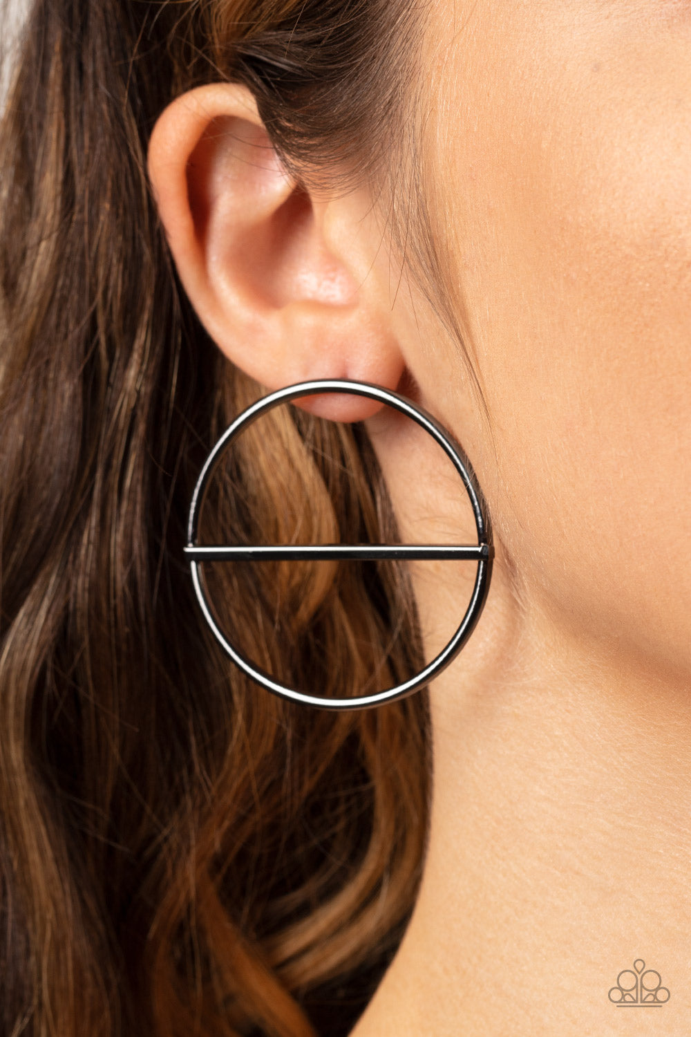 Dynamic Diameter Gunmetal Earrings